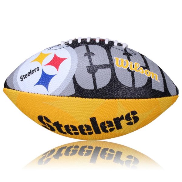 Wilson NFL Junior Pittsburgh Steelers Logo Football