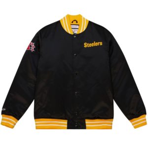 M&N Heavyweight Satin Jacke – NFL Pittsburgh Steelers